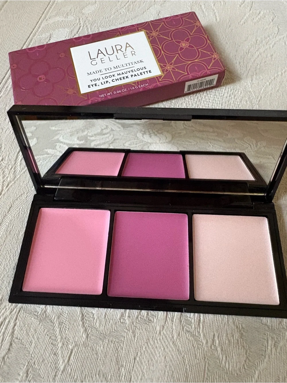 Laura Geller Multiuse Cream Blush, Eye & Highlighter Palette You Look Mauvelous